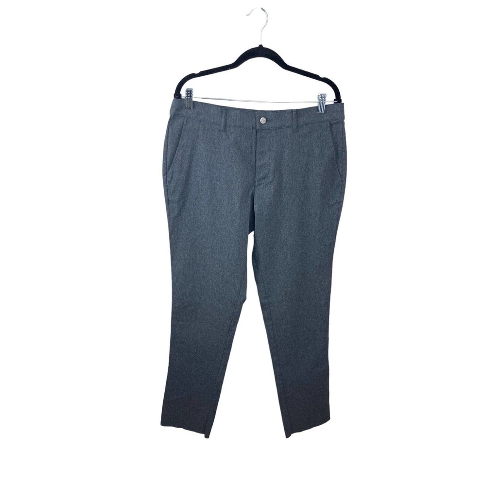 Mizzen + Main NEW Trouser Pants Charcoal Gray 34 Performance Chino Unhemmed
